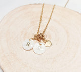 Collier Initiale Nacre