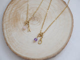 Collier mini Initiale et mini pierre