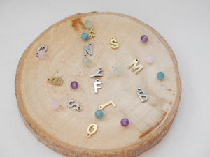 Collier mini Initiale et mini pierre